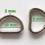 Półkola metalowe SREBRNE 10mm