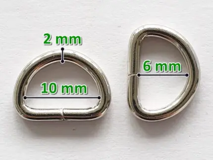 Półkola metalowe SREBRNE 10mm