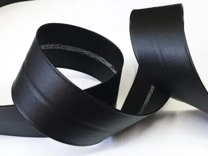 Lamówka SKÓROPODOBNA CZARNA 40mm