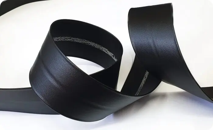 Lamówka SKÓROPODOBNA CZARNA 40mm