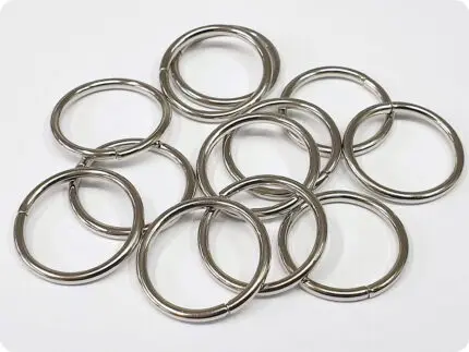 Kółka metalowe SREBRNE 16mm