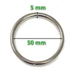 Kółka metalowe SREBRNE 50mm