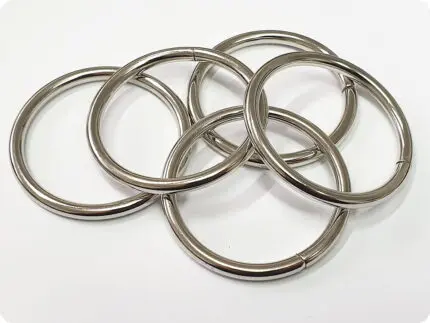 Kółka metalowe SREBRNE 50mm