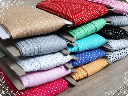 Lamówka BAWEŁNIANA w KROPKI 25mm