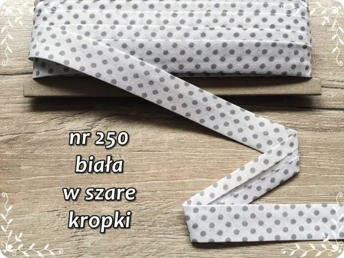 Lamówka BAWEŁNIANA w KROPKI 25mm