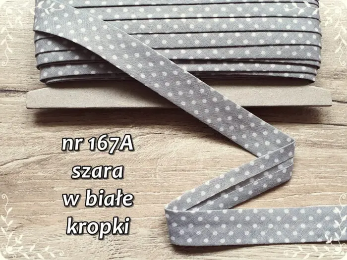 Lamówka BAWEŁNIANA w KROPKI 25mm