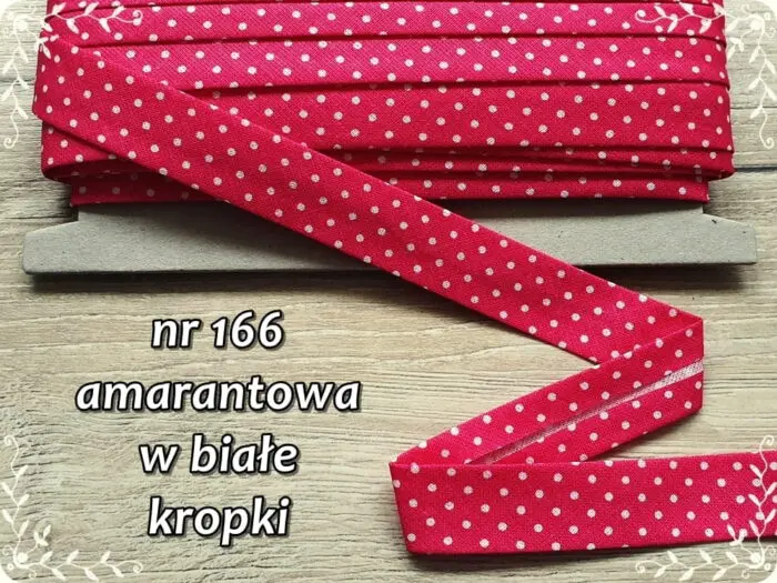 Lamówka BAWEŁNIANA w KROPKI 25mm