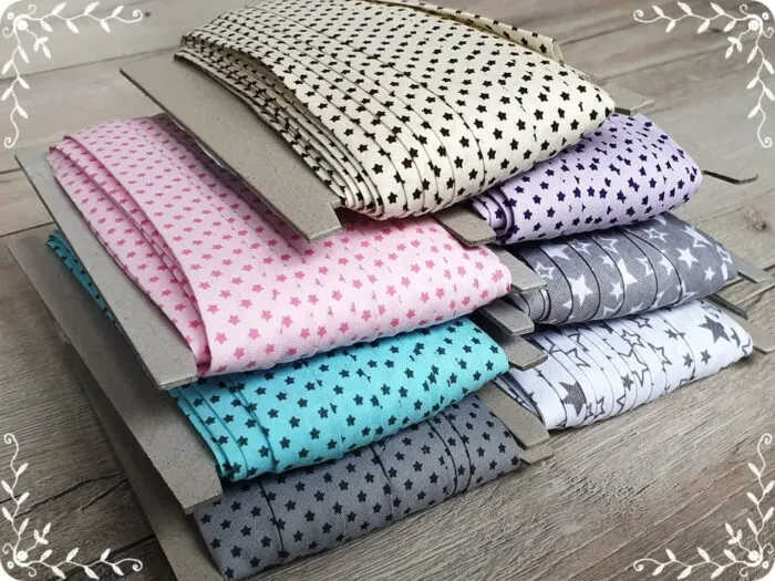 Lamówka BAWEŁNIANA w GWIAZDKI 25mm