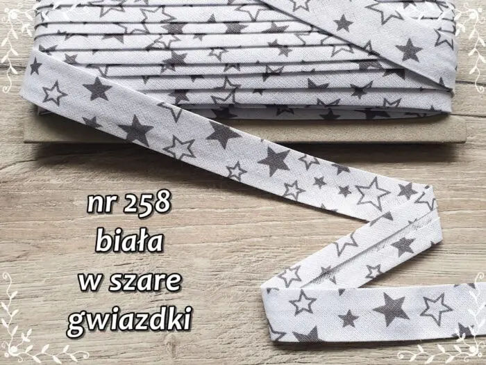 Lamówka BAWEŁNIANA w GWIAZDKI 25mm