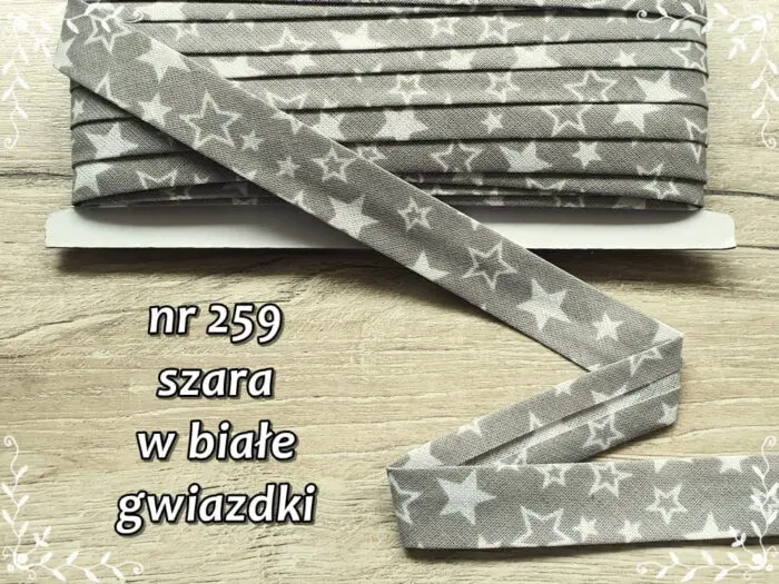 Lamówka BAWEŁNIANA w GWIAZDKI 25mm