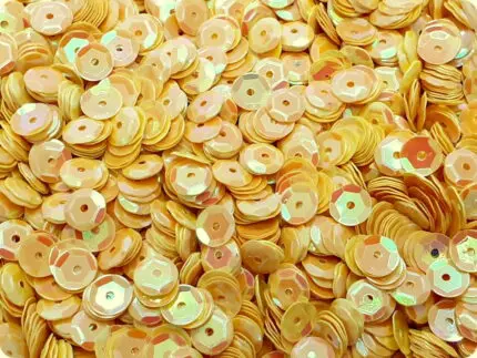 CEKINY 6 mm (8) ŻÓŁTE SŁONECZNE