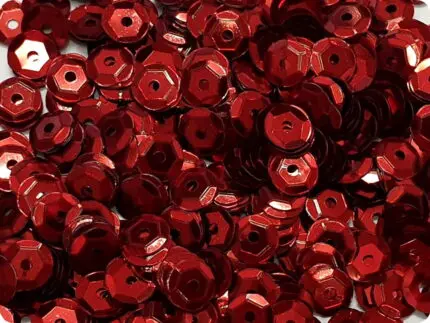 CEKINY 6 mm (10) CZERWONE