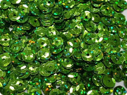 CEKINY 6 mm (24) JASNOZIELONE OPALIZUJĄCE