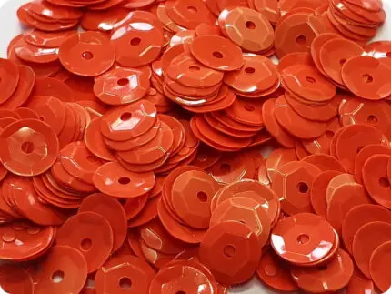 CEKINY 8 mm (41) CIEMNY POMARAŃCZ