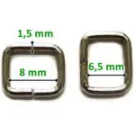 Ramki metalowe SREBRNE 8mm