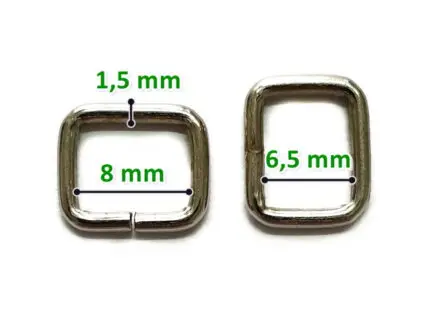 Ramki metalowe SREBRNE 8mm