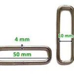 Ramki metalowe SREBRNE 50/10mm