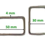 Ramki metalowe SREBRNE 50/30mm