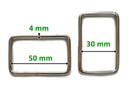 Ramki metalowe SREBRNE 50/30mm