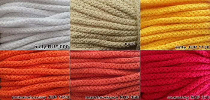 ZESTAW SZNURKÓW BAWEŁNIANYCH 3,5mm - po 1 metrze