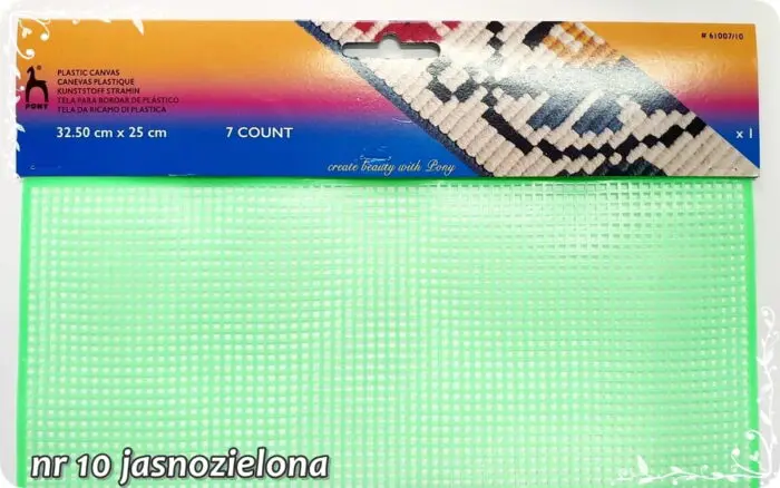 KANWA DO HAFTU PLASTIKOWA PONY 7ct - 32,50 x 25 cm (61007)