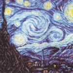 Kanwa 30x40 VAN GOGH - GWIAŹDZISTA NOC (0818)