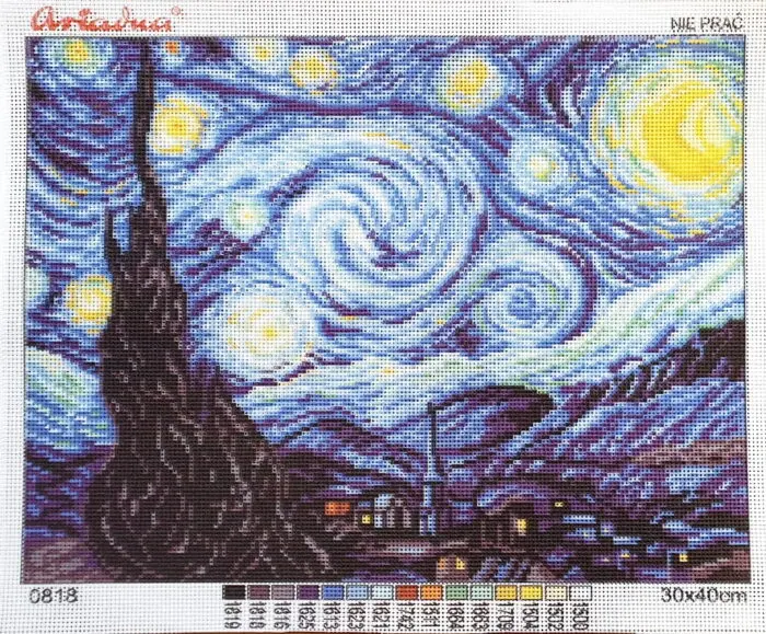 Kanwa 30x40 VAN GOGH - GWIAŹDZISTA NOC (0818)
