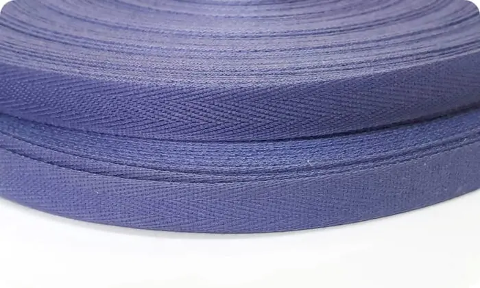 Taśma bawełniana JODEŁKA 14 mm - FIOLETOWONIEBIESKA