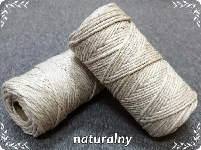 Sznurek bawełniany SKRĘCANY 3mm/ 100m (j)