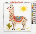 Kanwa z nadrukiem 15x15 - LAMA (1046)