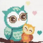 Kanwa z nadrukiem 15x15 - SOWA (1041)