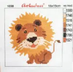 Kanwa z nadrukiem15x15 - LEW (1036)