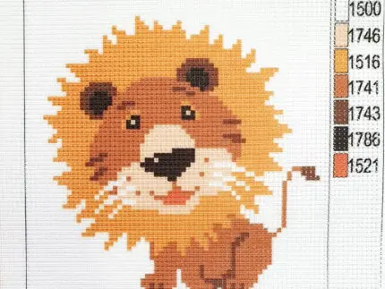 Kanwa z nadrukiem15x15 - LEW (1036)