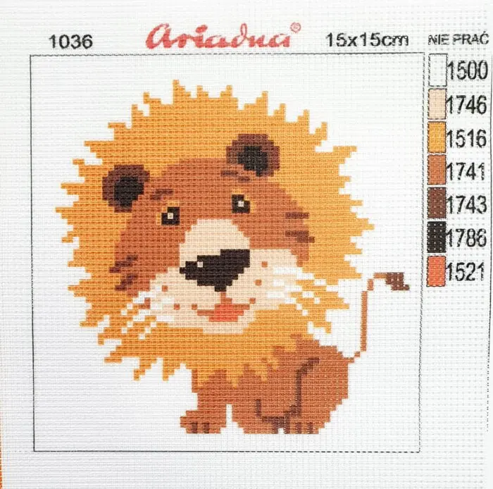 Kanwa z nadrukiem15x15 - LEW (1036)