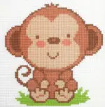 Kanwa z nadrukiem 15x15 - MAŁPKA (1030)