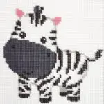 Kanwa z nadrukiem15x15 - ZEBRA (1031)