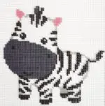 Kanwa z nadrukiem15x15 - ZEBRA (1031)