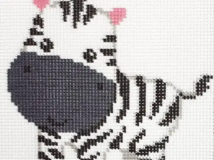 Kanwa z nadrukiem15x15 - ZEBRA (1031)