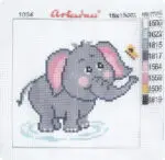 Kanwa z nadrukiem 15x15 - SŁONIK (1034)