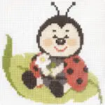 Kanwa z nadrukiem 15x15 - BIEDRONKA (1023)