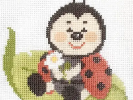 Kanwa z nadrukiem 15x15 - BIEDRONKA (1023)