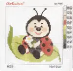 Kanwa z nadrukiem 15x15 - BIEDRONKA (1023)