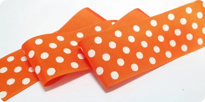 WSTĄŻKA tasiemka RYPSOWA w KROPKI GROSZKI 40mm