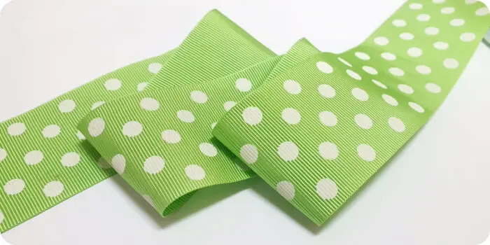 WSTĄŻKA tasiemka RYPSOWA w KROPKI GROSZKI 40mm