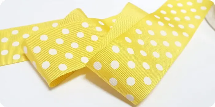 WSTĄŻKA tasiemka RYPSOWA w KROPKI GROSZKI 40mm