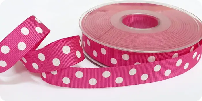 WSTĄŻKA tasiemka RYPSOWA w KROPKI GROSZKI 16mm