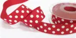 WSTĄŻKA tasiemka RYPSOWA w KROPKI GROSZKI 25mm