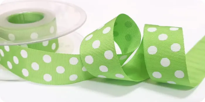 WSTĄŻKA tasiemka RYPSOWA w KROPKI GROSZKI 25mm