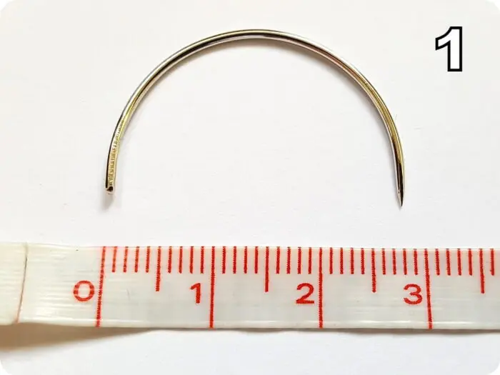 ZESTAW IGIEŁ TAPICERSKICH PÓŁOKRĄGŁYCH WYGIĘTYCH - 7 SZTUK