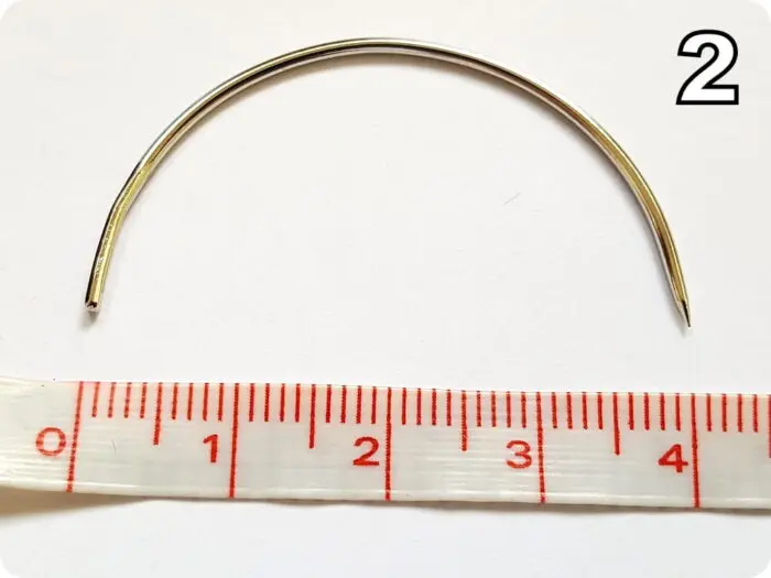 ZESTAW IGIEŁ TAPICERSKICH PÓŁOKRĄGŁYCH WYGIĘTYCH - 7 SZTUK